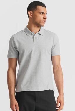 Son of a Tailor Pique Polo Shirt Supima Cotton Light Grey sz. M